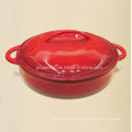 China Enamel Cast Iron Stock Pot Size 30.5X6cm